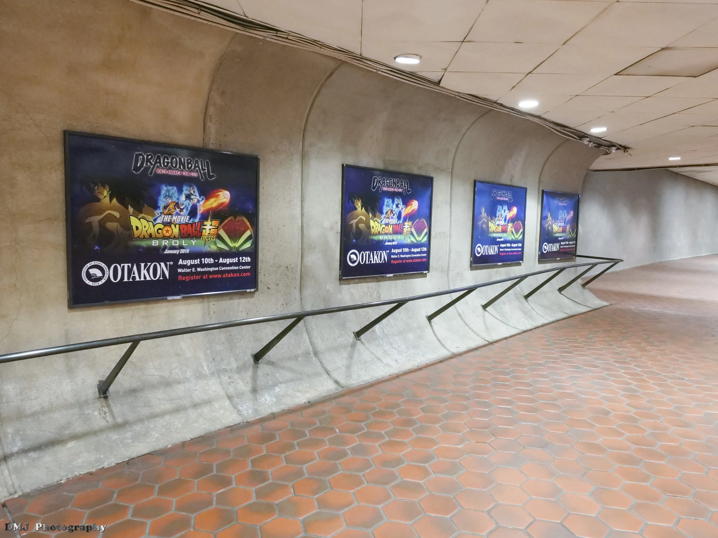 Dragon Ball Tour / Otakon advertisement posters at the Metro Station