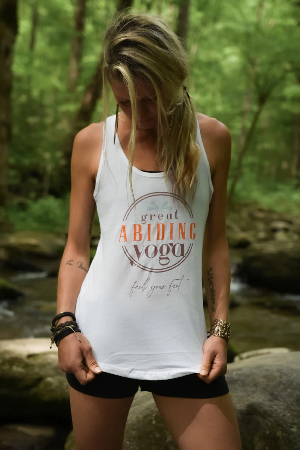 Great Abiding Yoga Tank Top - White