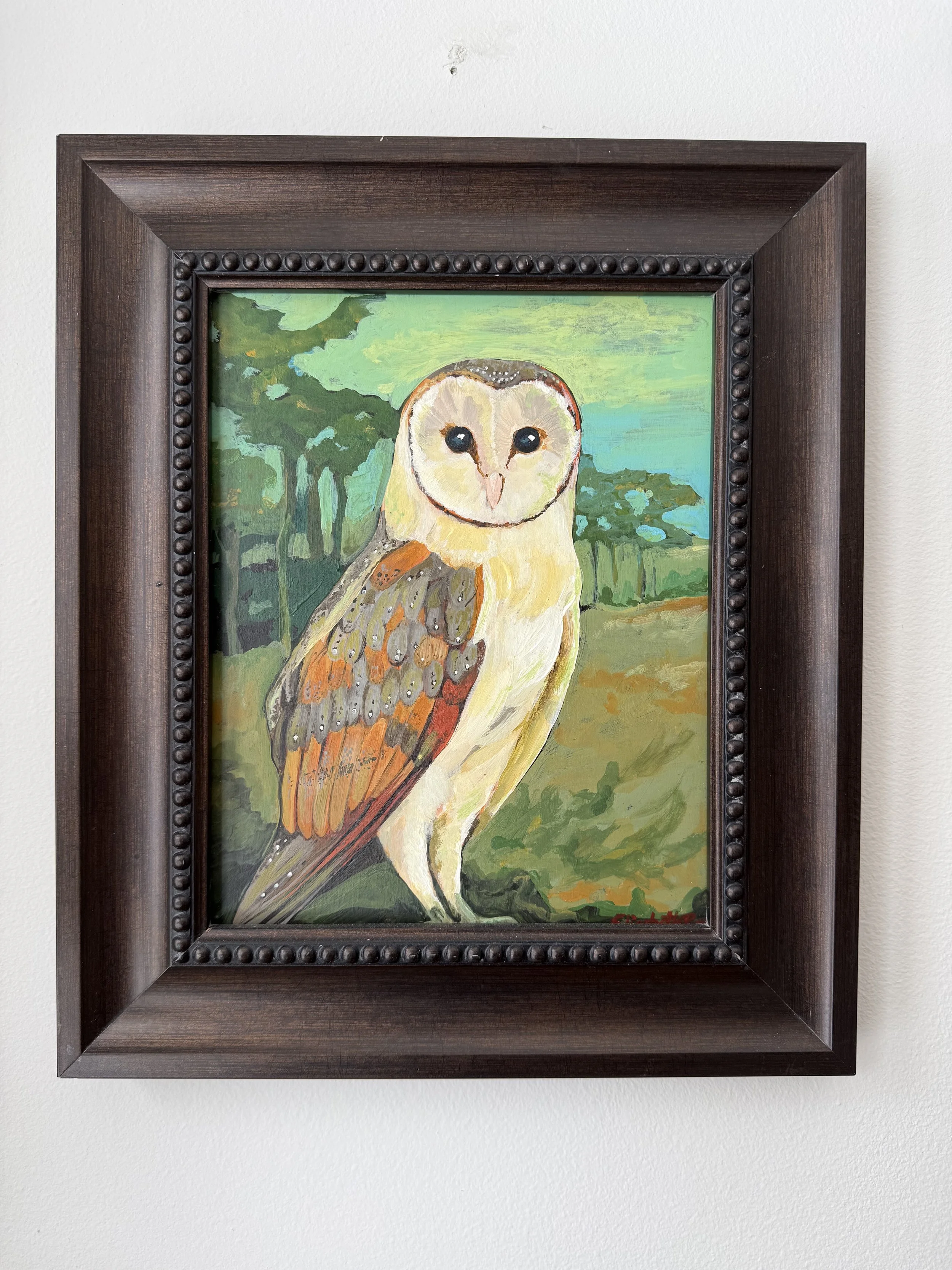 Owl – Oil Painting on Canvas in Frame