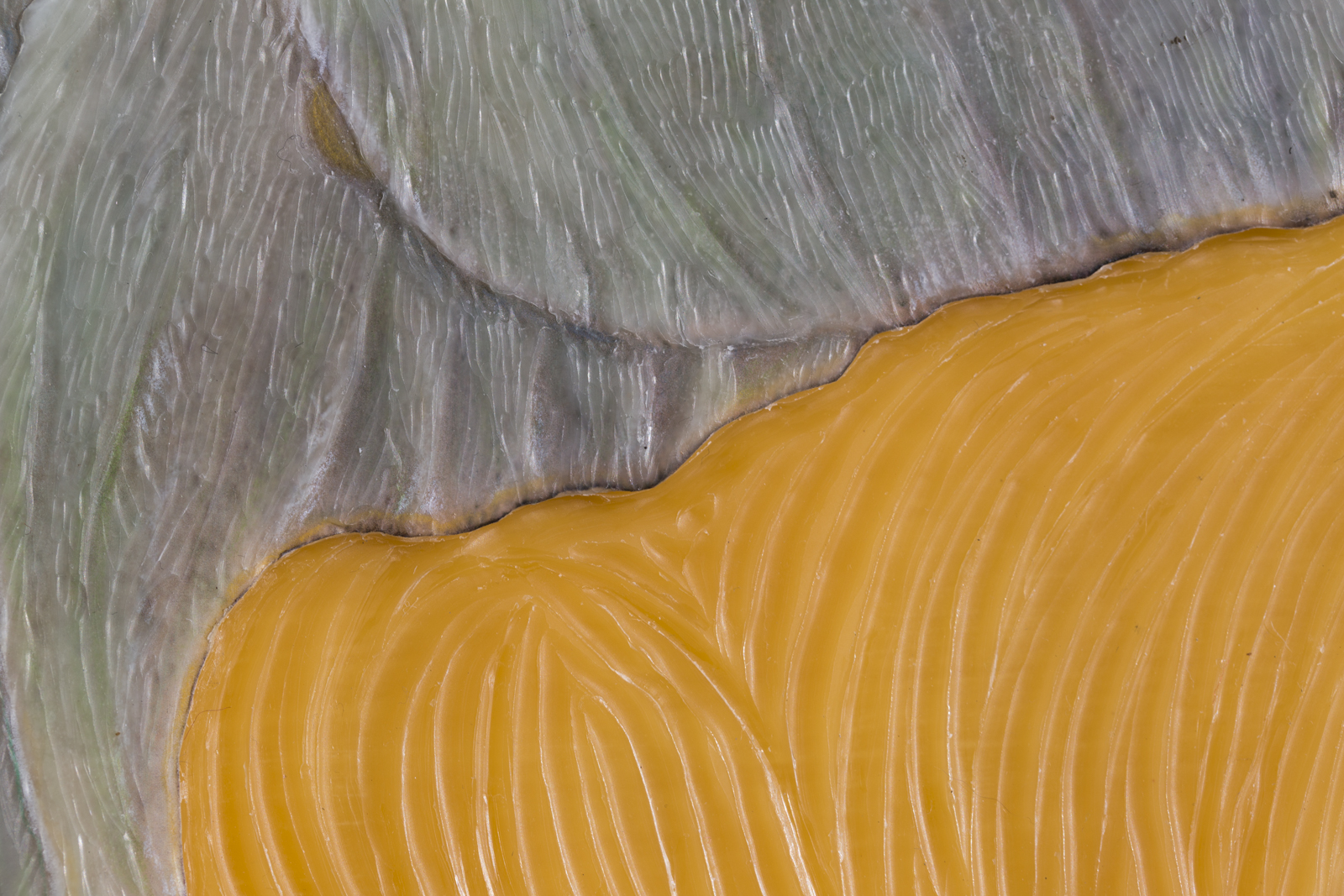 Detail of "Sacred "... it is difficult to see in the previous image, and has such a luminous quality up close...
