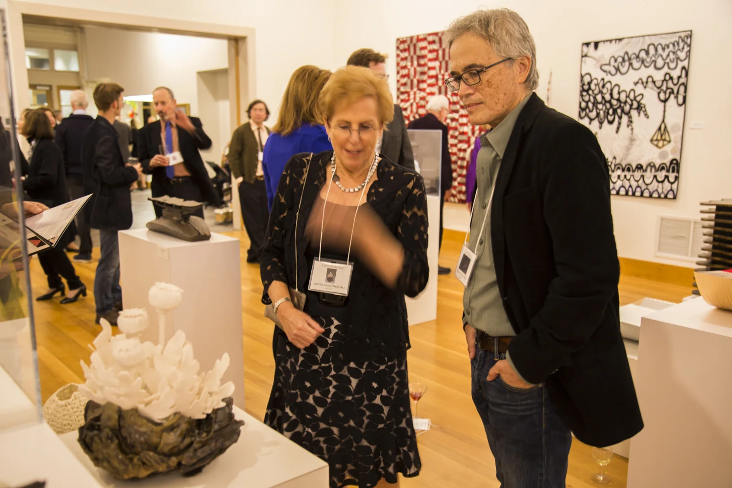 Artist Judith Rosenthal (NJ), Poppy, with artist William R. Sulit (PA)