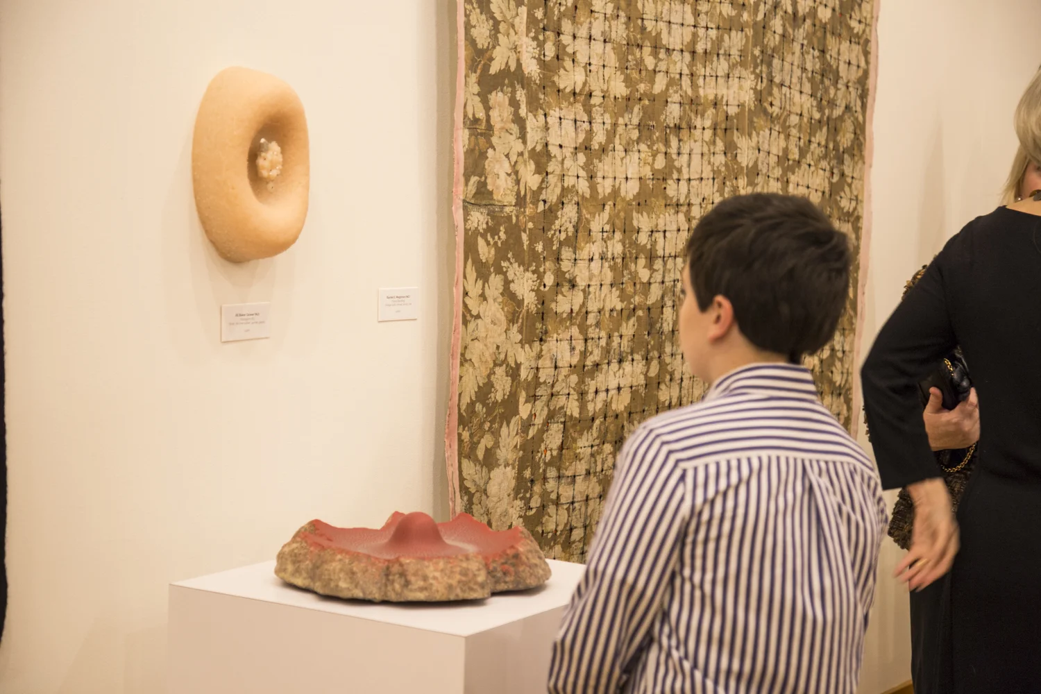 Jill Baker Gower (NJ), Flsehgem #3 (wall), and John D. Utgaard (KY), Reaction (pedestal)