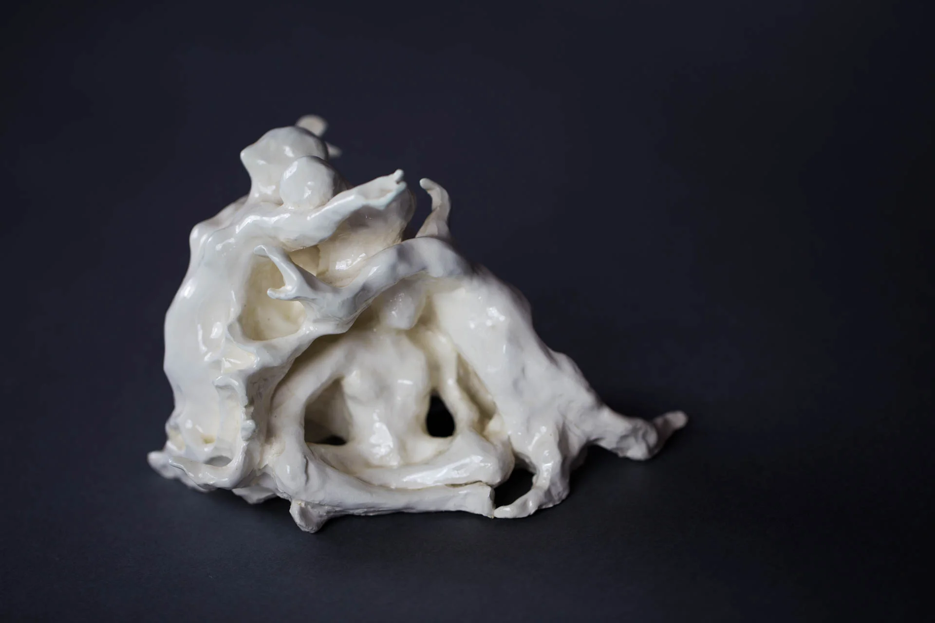 "Emerging", 1992, (5.5 x 9 x 6 inches), (detail images, below)