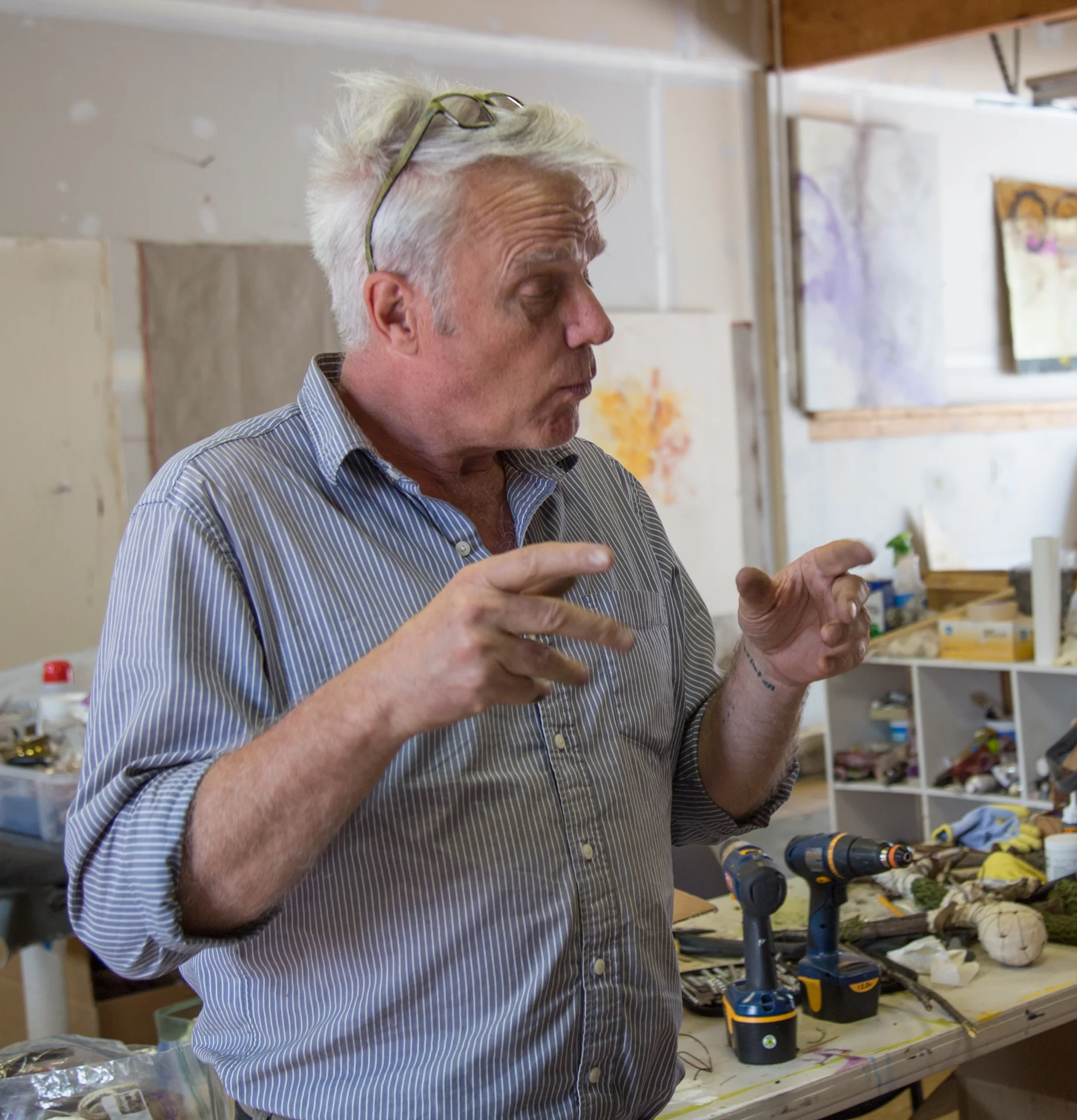Geoffrey talked with his artist hands as much as his words...