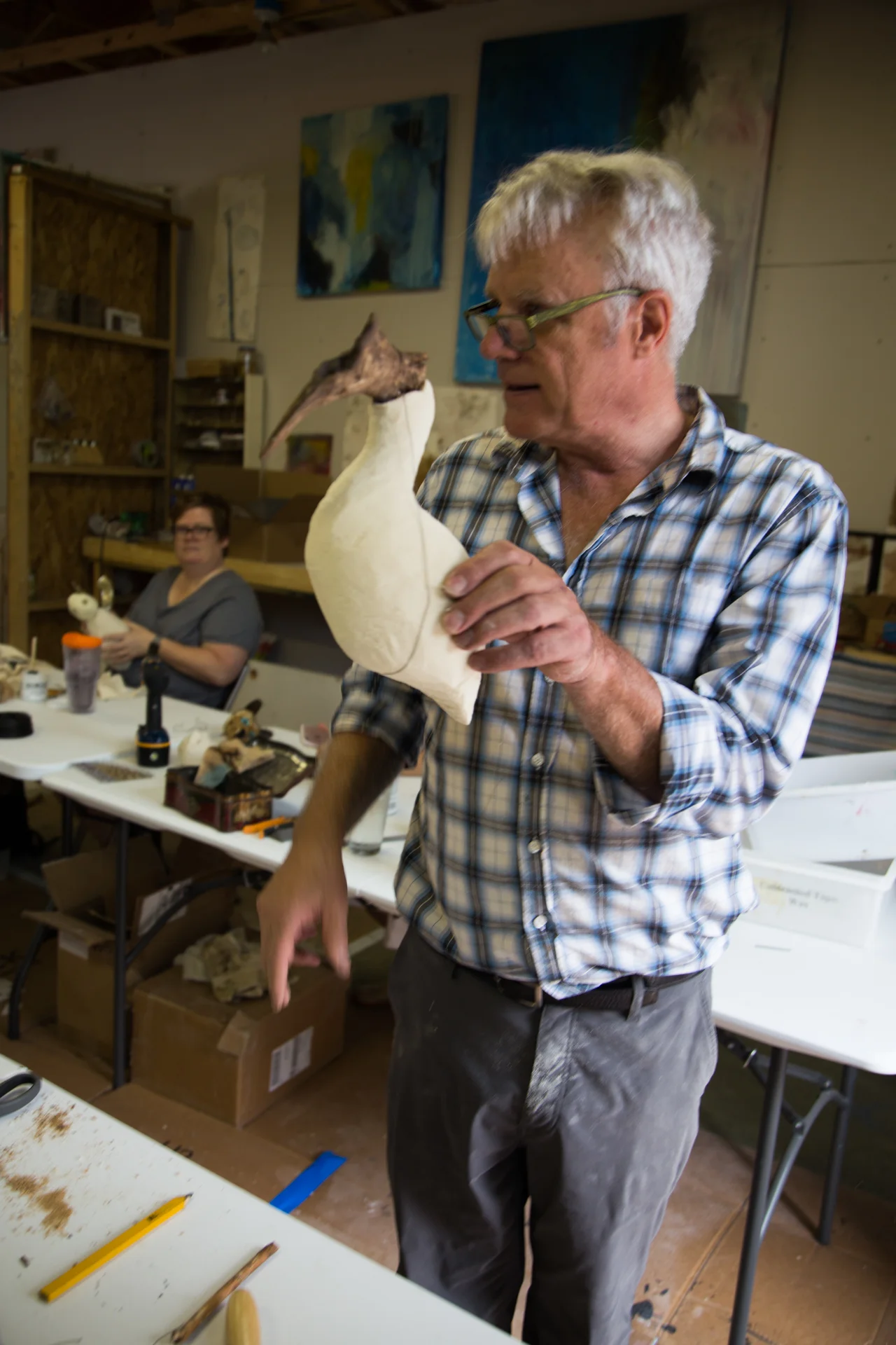 Sharing the work of a fellow participant as it began to take shape...