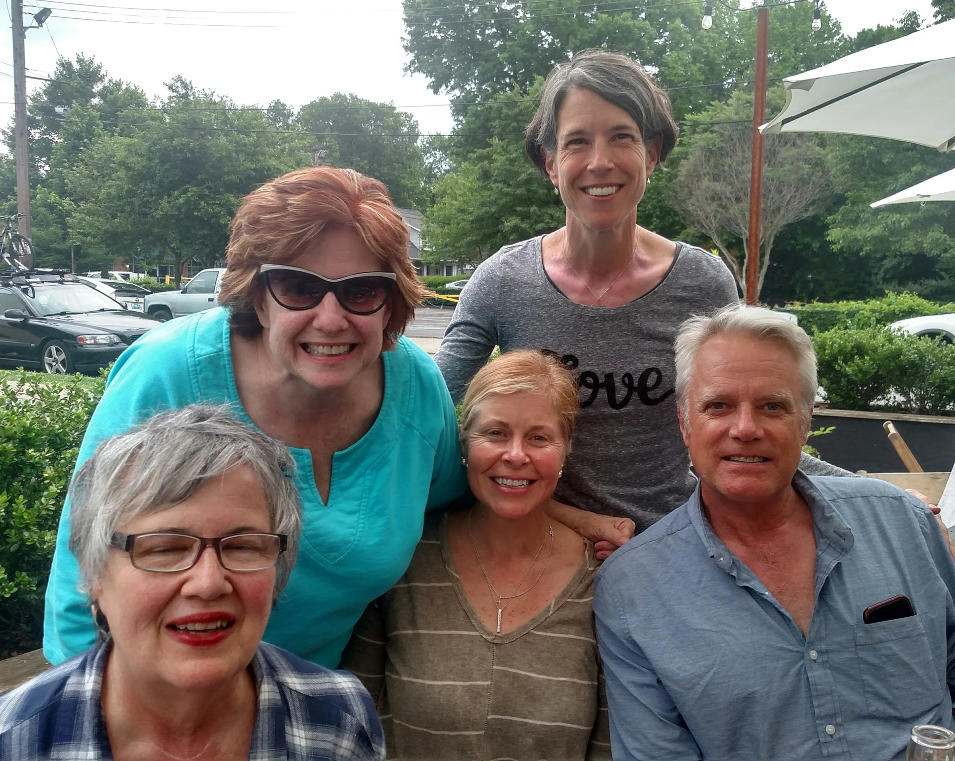 Part of the gang at our last meal... bummed we were not able to get a whole group shot!