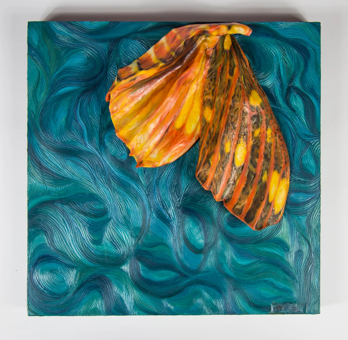 "The Power of Presence", (18 x 18 x 3.75 in), cradled panel