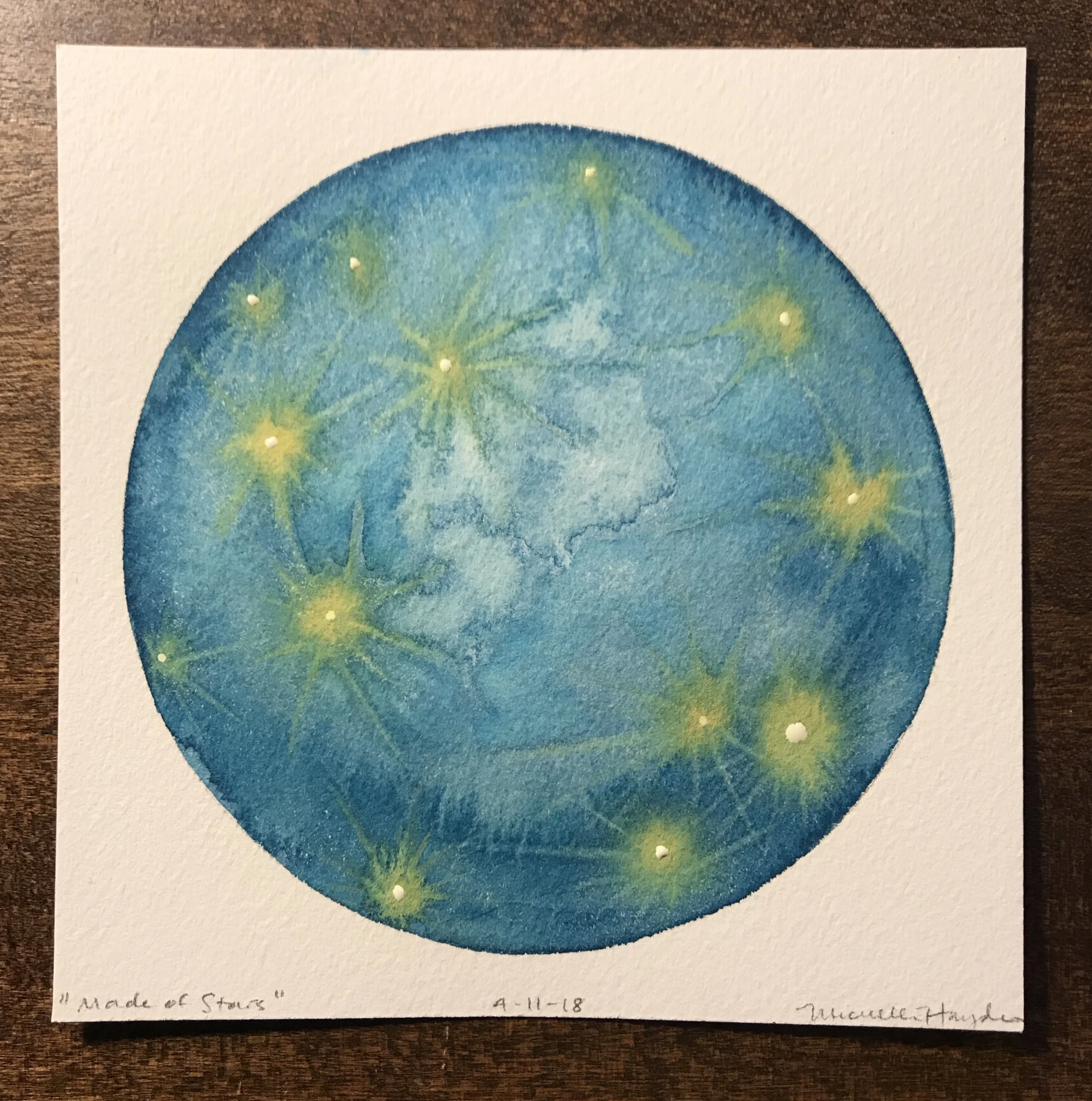 ( Struck this morning by the brightness of stars after so many cloud-covered dawns, I smiled. How easy it is to forget that we are made of stars, both literally, and metaphorically. I feel so grateful for profound reminders like this, connecting us to the wider Universe, one another, and ourselves...)