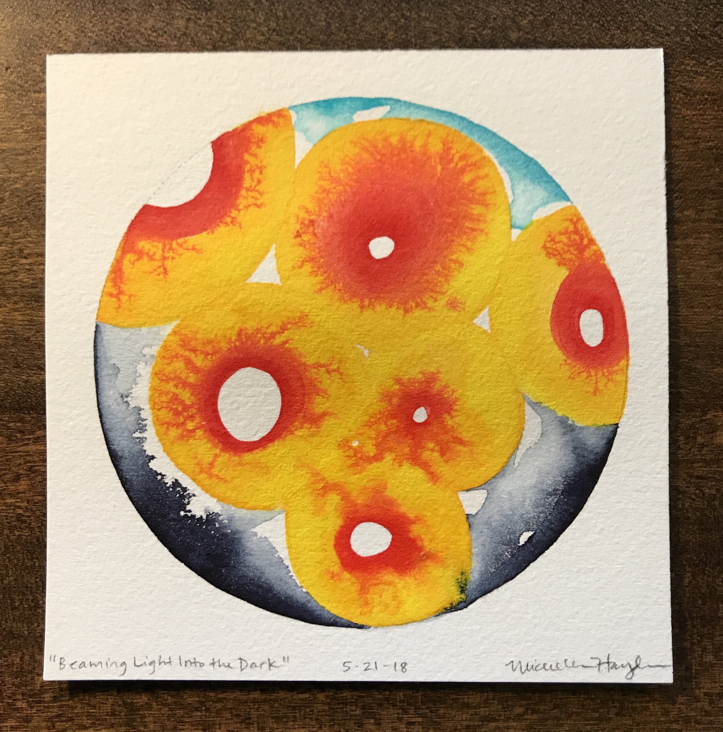 ("Sometimes we know of other’s inner struggles, and sometimes we do not. This morning, I am beaming light into the darkness, hoping for love, healing, and hope to surround and bring peace. We can all shed this on one another, illuminating the inner light that is always there, and so hard to see in the midst of night.")