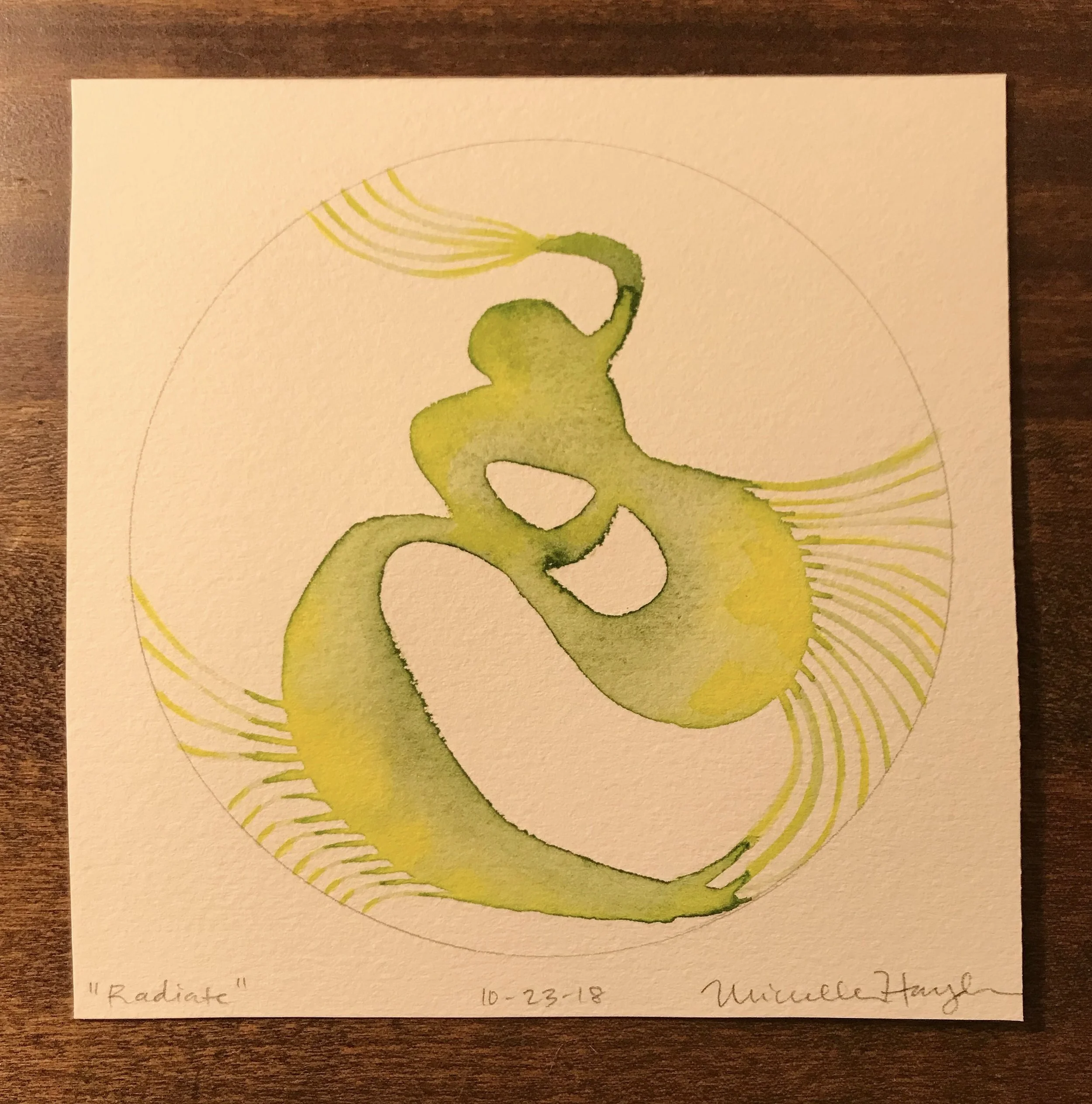 “This one spoke to me of light going outward from its simple form. As each day goes by and I watch people radiate bits of light despite the difficult stories they hold within, my respect for the tenacity and goodness of people deepens and moves me...”