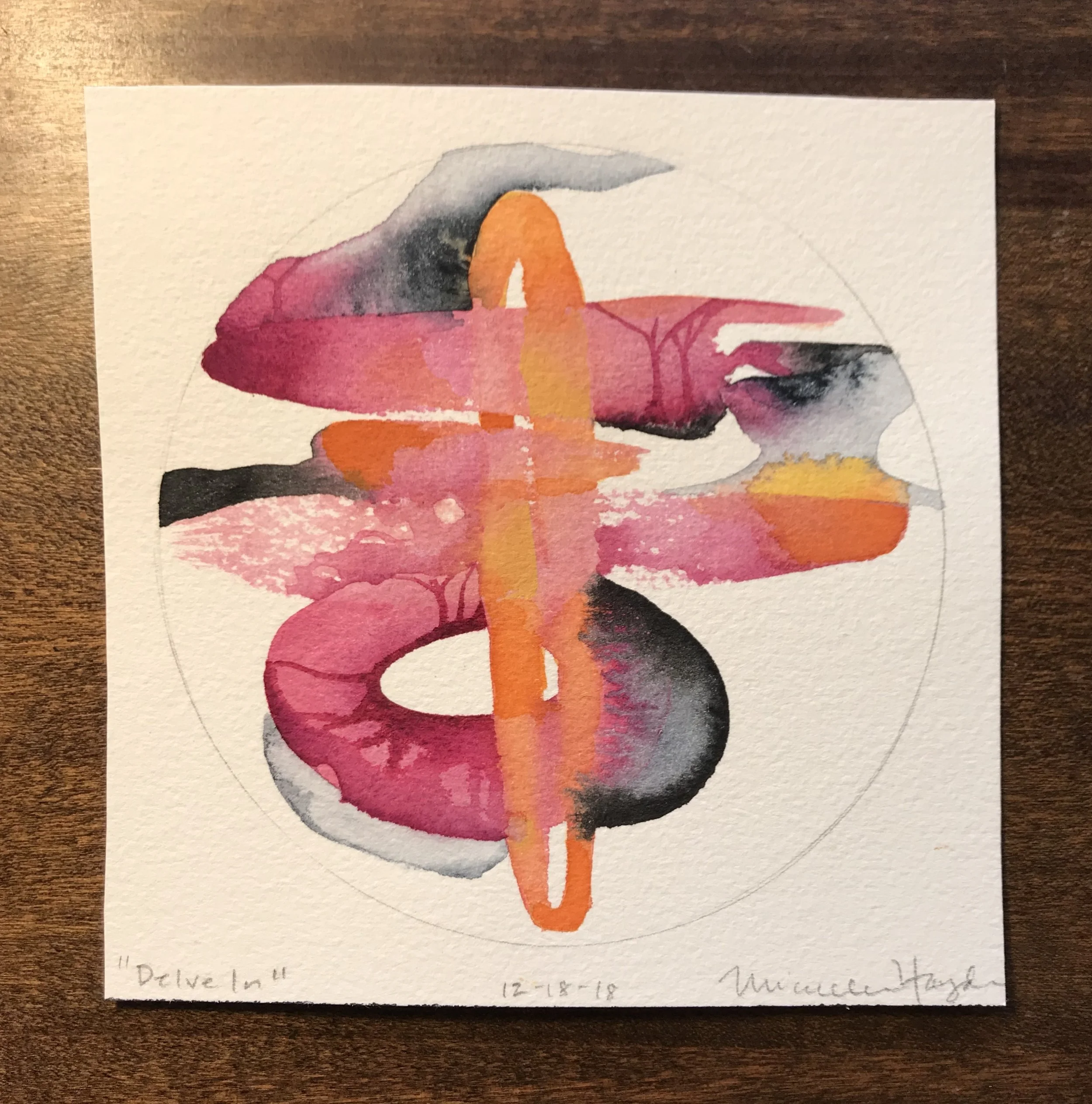 “With hues that do not often show up in this space, I enjoyed just playing this morning, the only expectation but to explore... there is satisfaction found in such simple permission!”