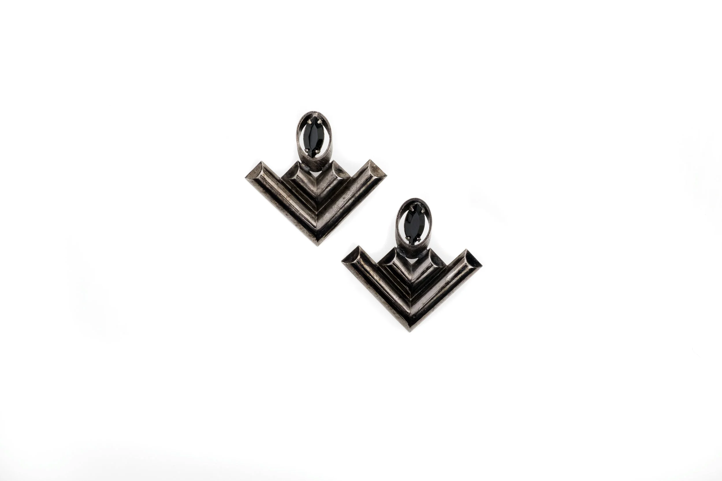 Imperio earrings - gunmetal