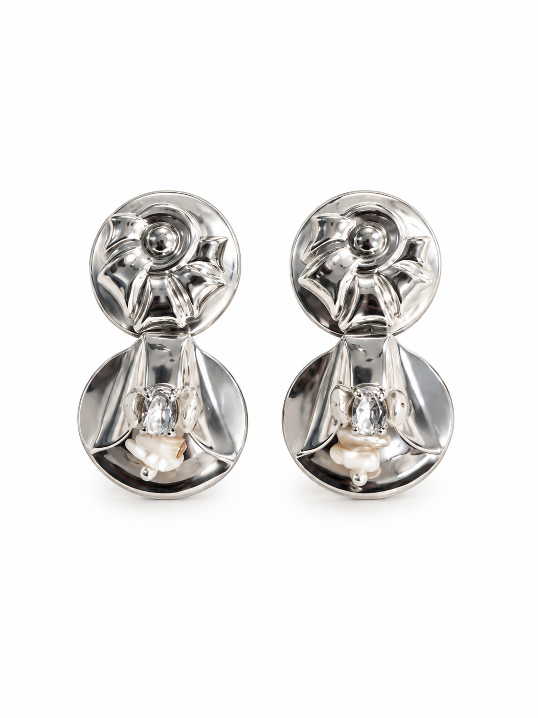 CONCHA silver earrings