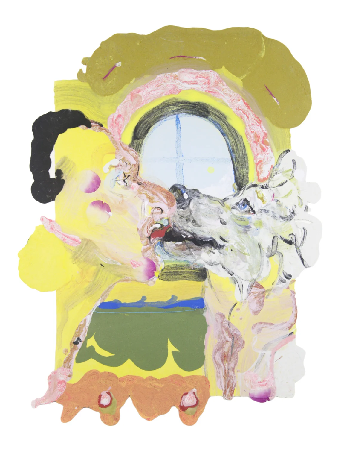 Natalie Frank - Woman with Dog I