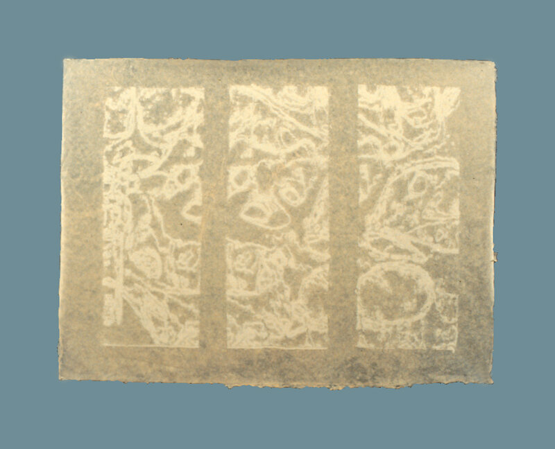   Carter Hodgkin   Gaussian Blur-10 , 1991 Handmade abaca paper with photosilkscreen watermark 22 x 30 Inches each 
