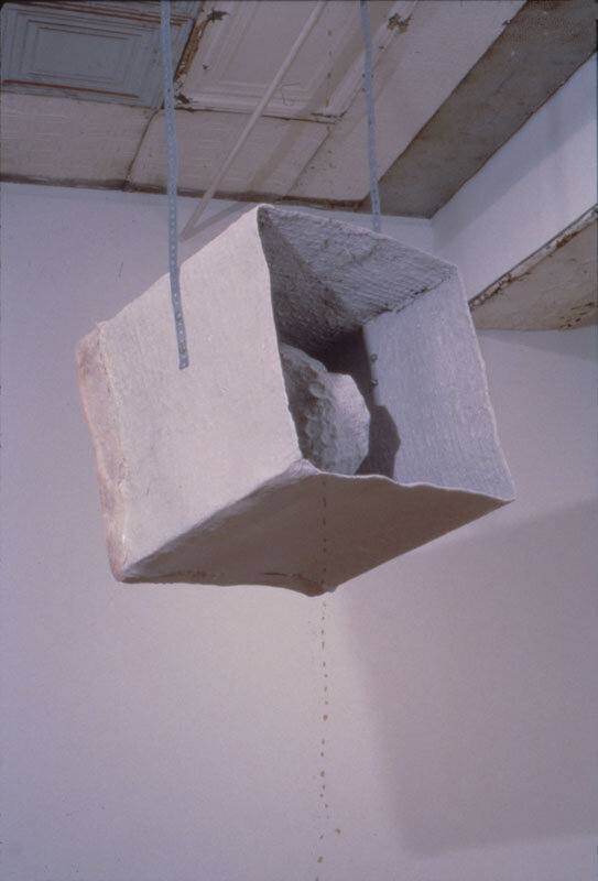   Anne Chu   Big Sir (alternate view) , 1994 Handmade paper 16 x 18 x 16 Inches(76 inches from floor) 