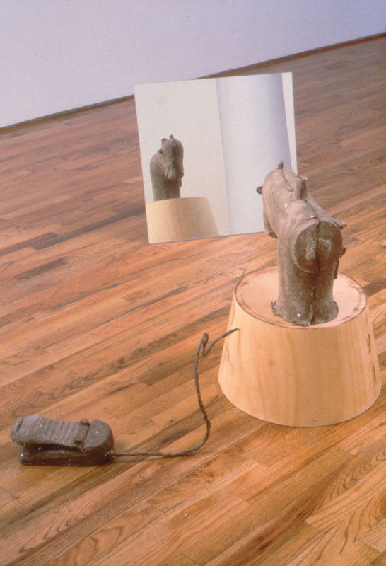   Anne Chu   Supersonic , 1994 Cast paper, mirror, wood 61 x 34 x 23 Inches 