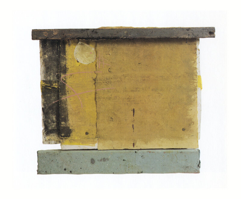   Gregory Coates   4-R , 1995 Handmade paper, wood, paint 24 x 29 x 2 Inches 