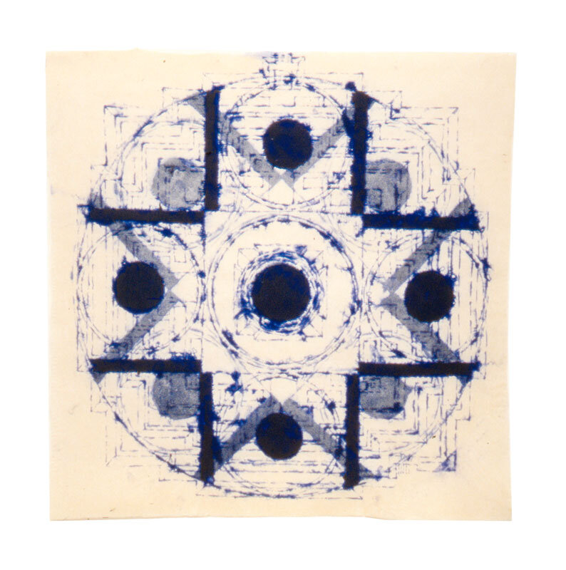   Arlene Shechet   Mind Field Series,Target , 1997 Handmade abaca paper and pigment 24 x 24 Inches 