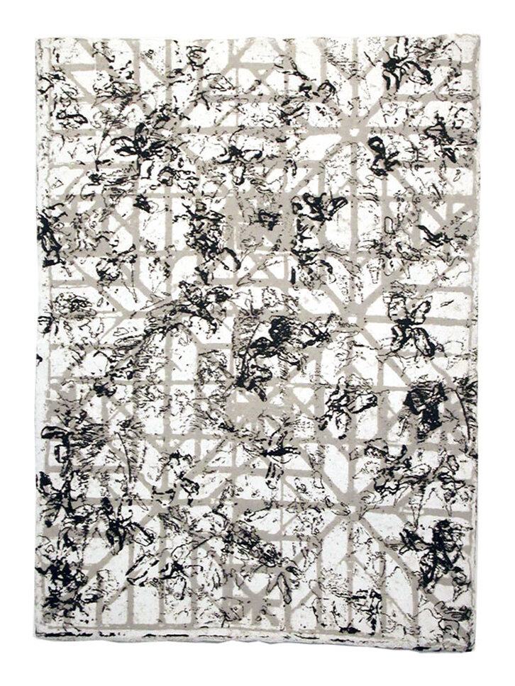   Margaret Lanzetta   Night Map , 1998 Pigmented cotton on cotton base 30 x 22 Inches 