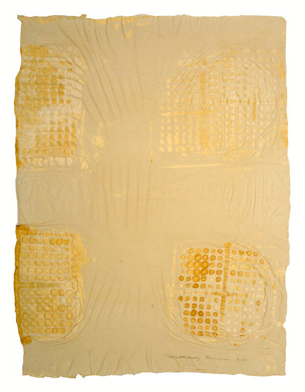   Rosemarie Fiore   Waffle Iron Drawing , 2001 Abaca paper, burned 25 3/4 x 32 1/2 inches     