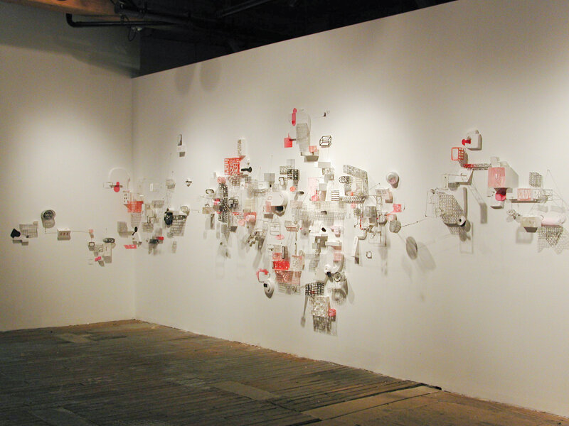   Jane South   bits ‘n’ pieces (installation view) , 2007 Ink on hand-cut and folded handmade paper 