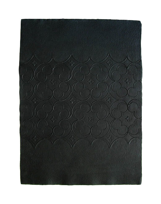   Elise Ferguson   Black Stripe Square , 2003 Embossed pigmented cotton paper 30 x 22 Inches 