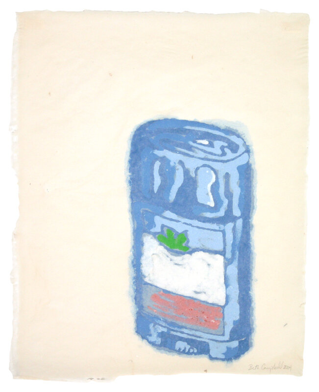   Beth Campbell   Untitled (Deodorant) , 2003 Pulp paint on watermarked translucent abaca 14 x 11 Inches 