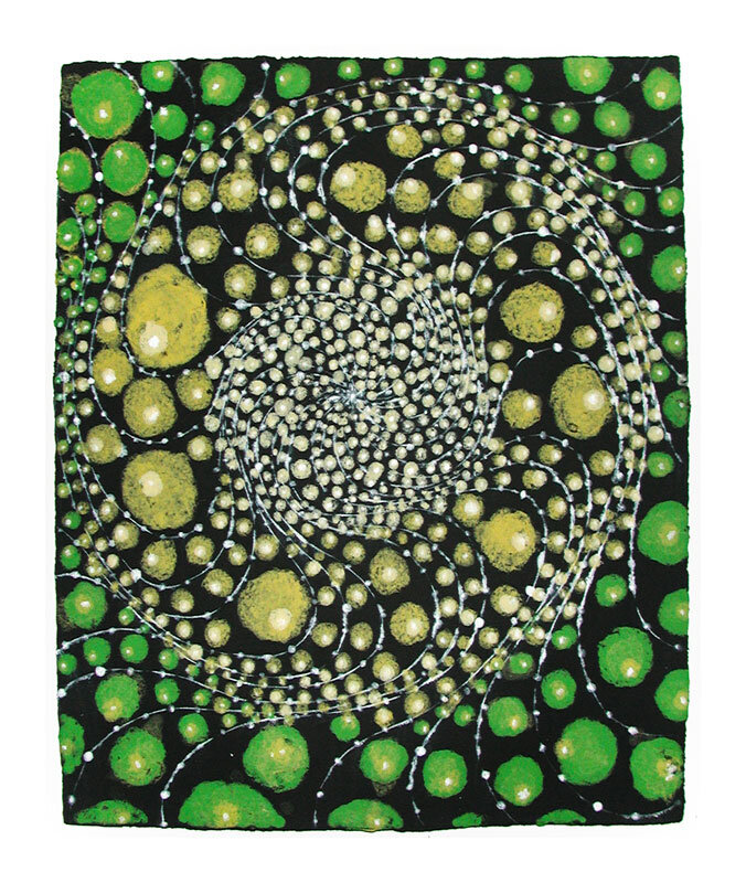   Barbara Takenaga   Untitled , 2005 Pigmented cotton with pulp paint and acrylic 24 x 20 1/4 inches 