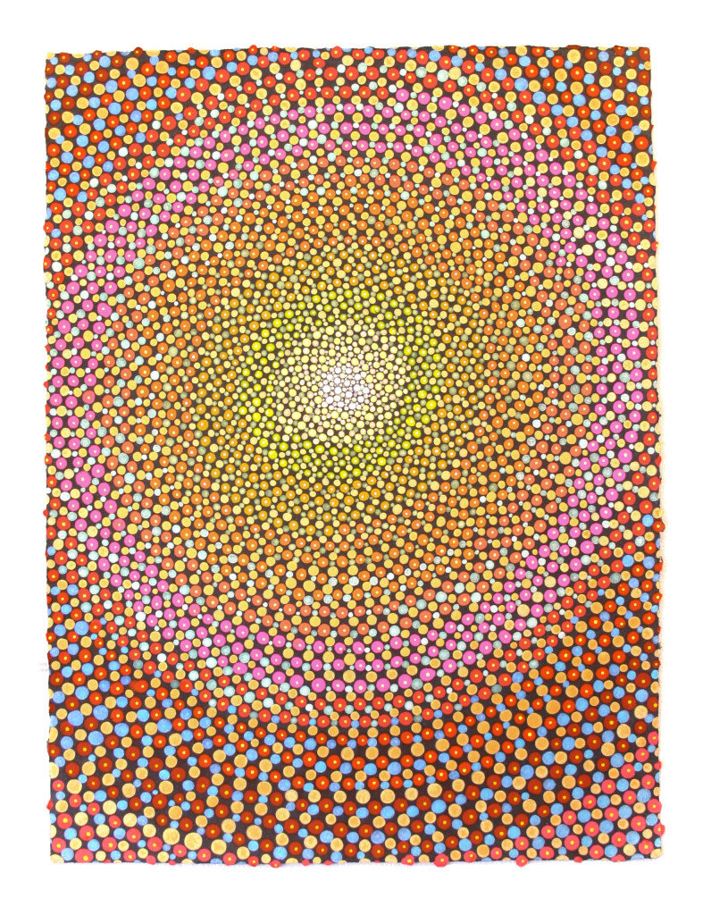   Barbara Takenaga   Untitled , 2005 Pigmented cotton with pulp paint and acrylic 24 x 18 inches 