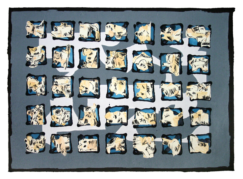   Brad Brown   Untitled , 2007 Mixed media collage on cotton and abaca handmade paper 22 x 30 inches 