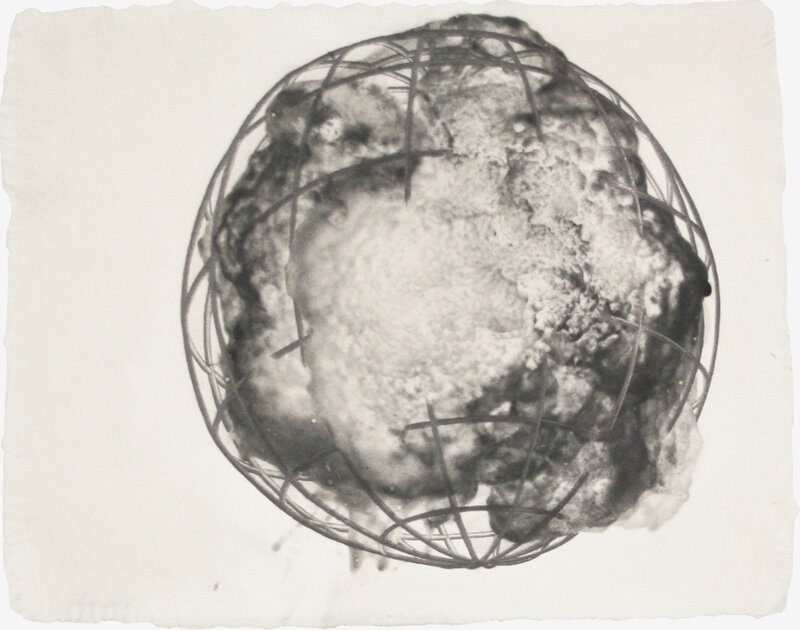   Michael Schall   Untitled , 2010 graphite and airbrushed linen pulp on cotton handmade paper 10 5/8 x 13 3/4 inches 