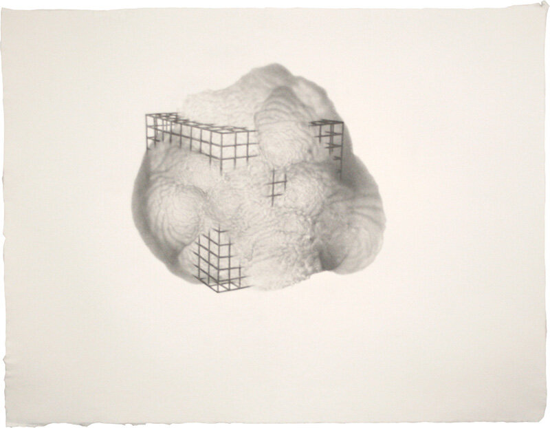   Michael Schall   Untitled , 2010 graphite and airbrushed linen pulp on cotton handmade paper 18 x 24 inches 