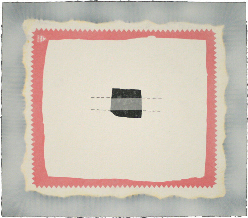   Ilene Sunshine   Untitled , 2011 plastic bags and abaca on cotton base sheet with hand stitching 11 1/2 x 13 inches 