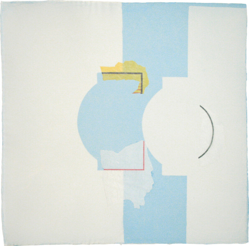   Ilene Sunshine   Double Vessel , 2011 plastic bags and abaca on cotton base sheet 23 1/2 x 23 3/4 inches 