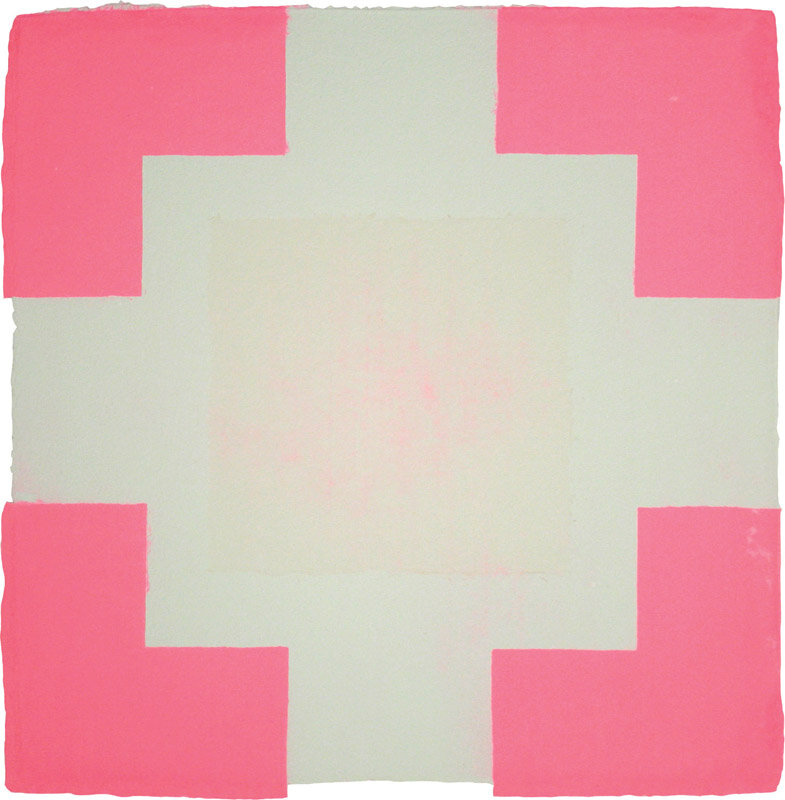   Ilene Sunshine   Solar Seconds , 2011 abaca and pigmented cotton on cotton base sheet 24 3/4 x 24 3/4 inches 