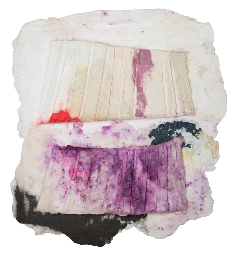   Tamara Zahaykevich   Let’s Travel Together , 2014 Pigmented cotton, linen, and abaca, and powdered pigment 10 1/4 x 9 x 3/4 inches 