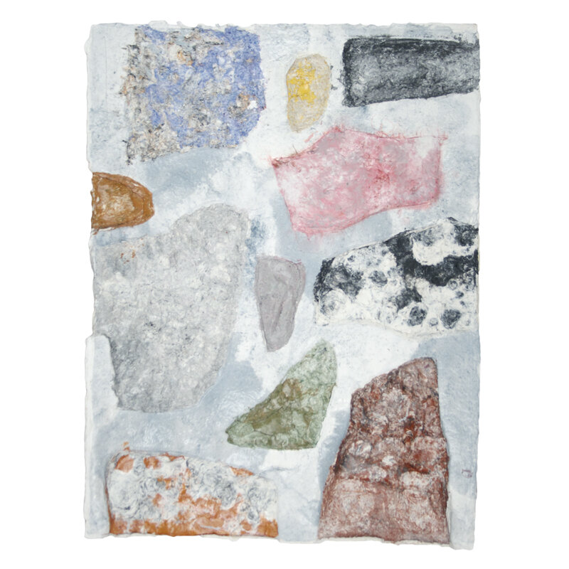   Ethan Greenbaum   Stone Simulation (1) , 2015. Cast pigmented linen on cotton base sheet, UV varnish. 32 x 23.25 x .75 inches. 