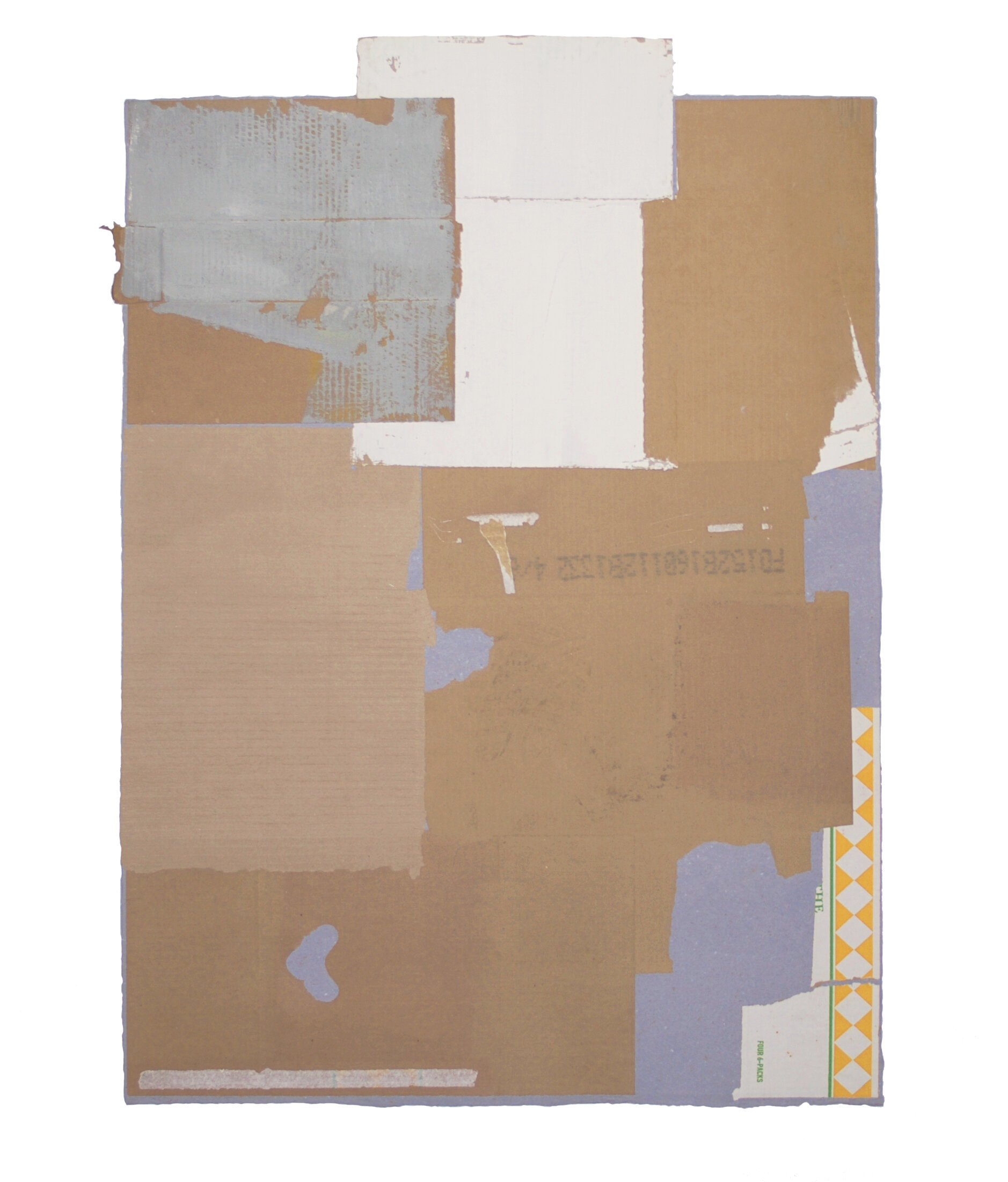  Lisa Sigal, Curbside (Meditation Mat), 2016   Lisa Sigal   Curbside (Meditation Mat) , 2016 Painted cardboard collage on pigmented cotton backing sheet 40 x 30 inches 