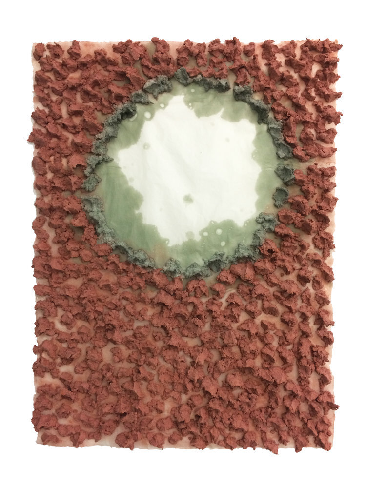   Brie Ruais   Location #1 (Piedra Lumbre basin, New Mexico),  2016 Paper pulp Mount: hydrocal, wire mesh, wire 22 x 30 x 2 inches 