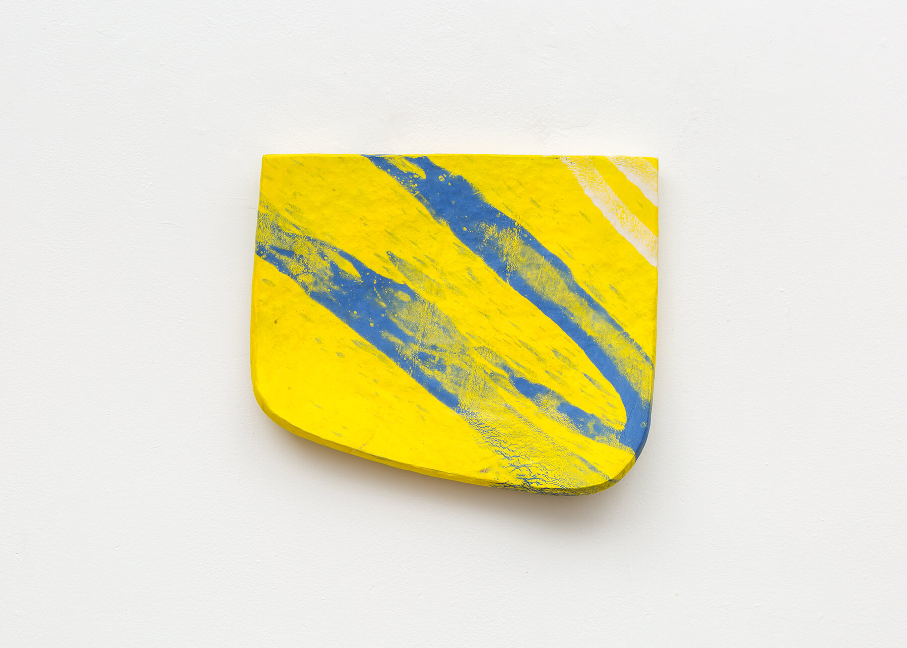   Ezra Tessler   Our blue-chinned future,  2019 Cast cotton, abaca, and pulp paint 12 x 13 x 2 inches 