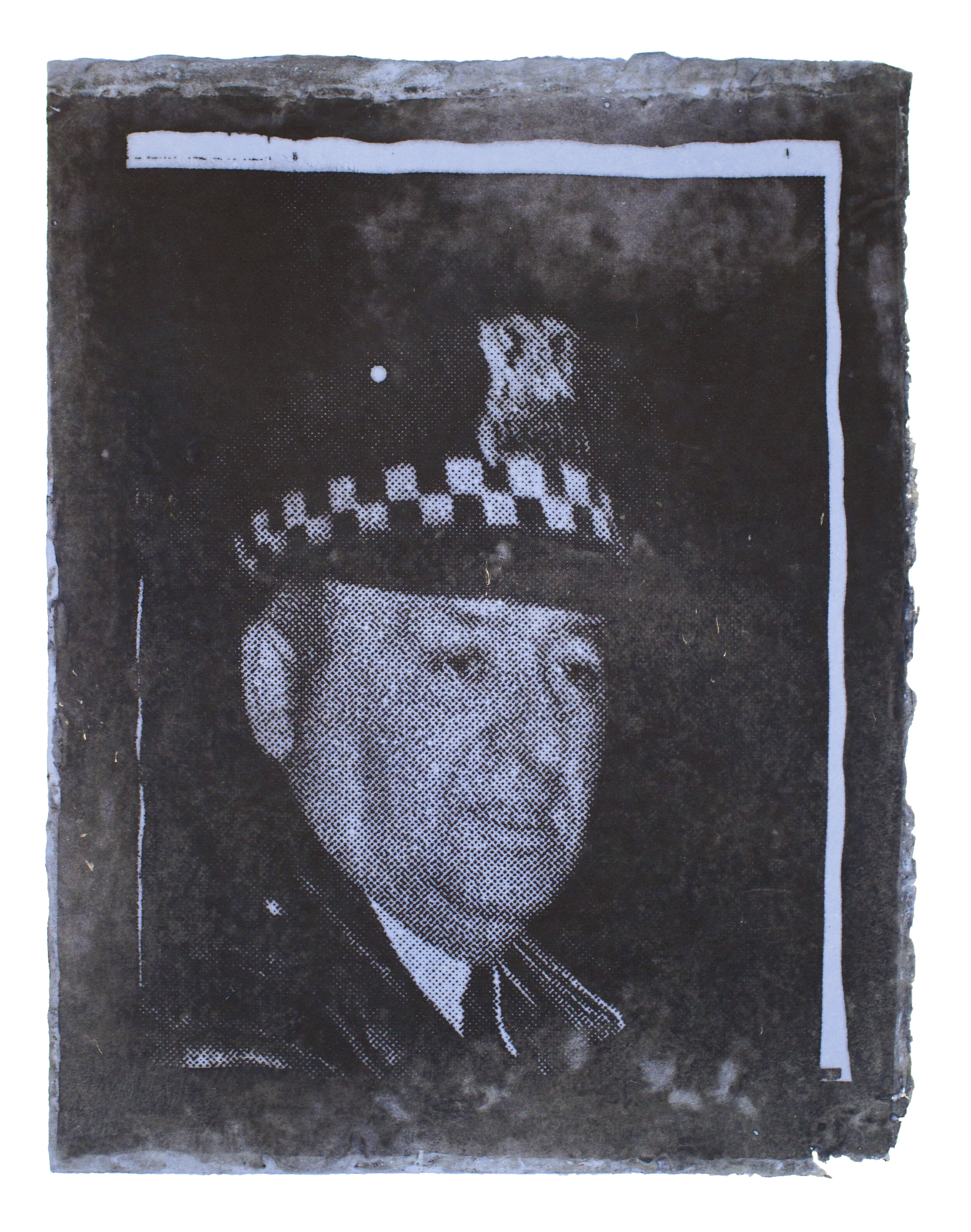  Noel W. Anderson   Cop 1   from  The Martyr Portfolio , 2018-2019 Handmade paper object (Linen pulp paint on pigmented cotton paper) 24 x 18 inches  