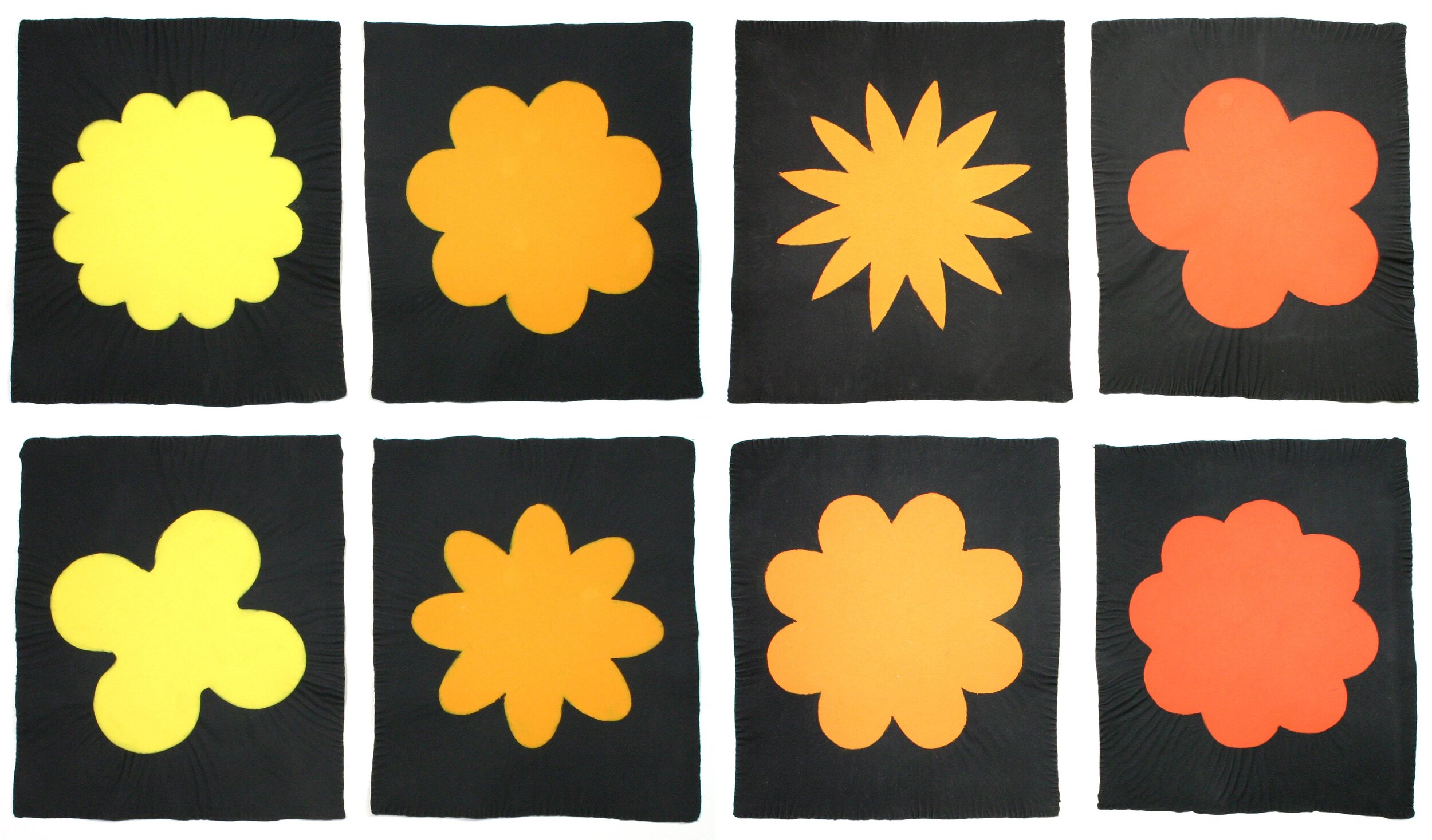  Polly Apfelbaum,  Power to the Flower,  2007, Stenciled linen pulp paint on abaca base sheet, 10 x 8 inches.  