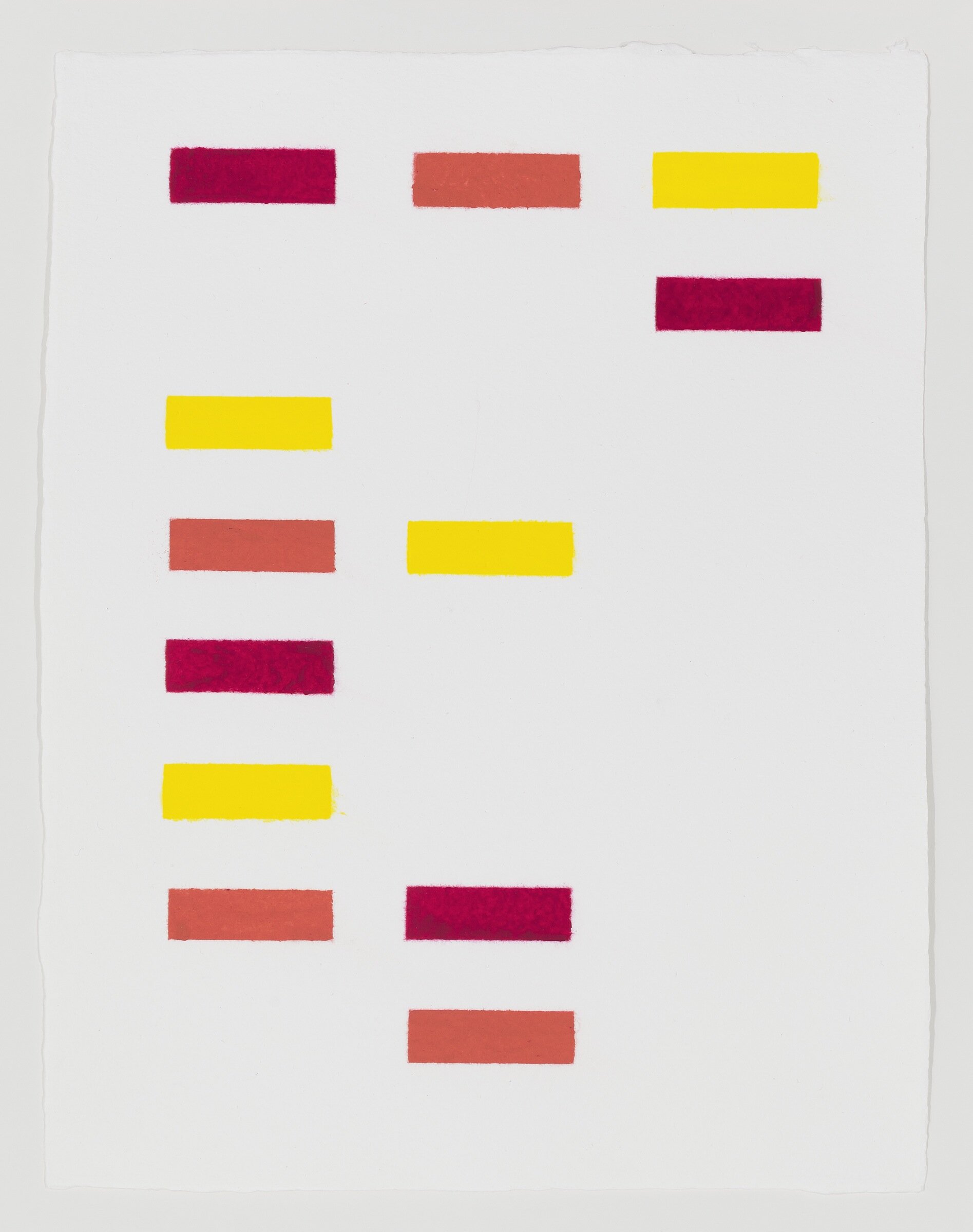  James Siena,  Logic Package: Orange,  2013-2014, Pigmented linen pulp on cotton base sheet, 16.5 x 12.75 inches.  