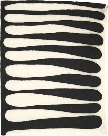  James Siena,  Floppy Combs,  2008, Cast cotton on linen rag base sheet, 18 x 14.5 x 0.25 inches.  