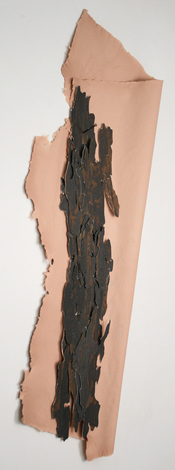  Jim Hodges,  In Wet III,  2010, Handmade paper with beva adhesive and nail,   36 x 15 inches.  