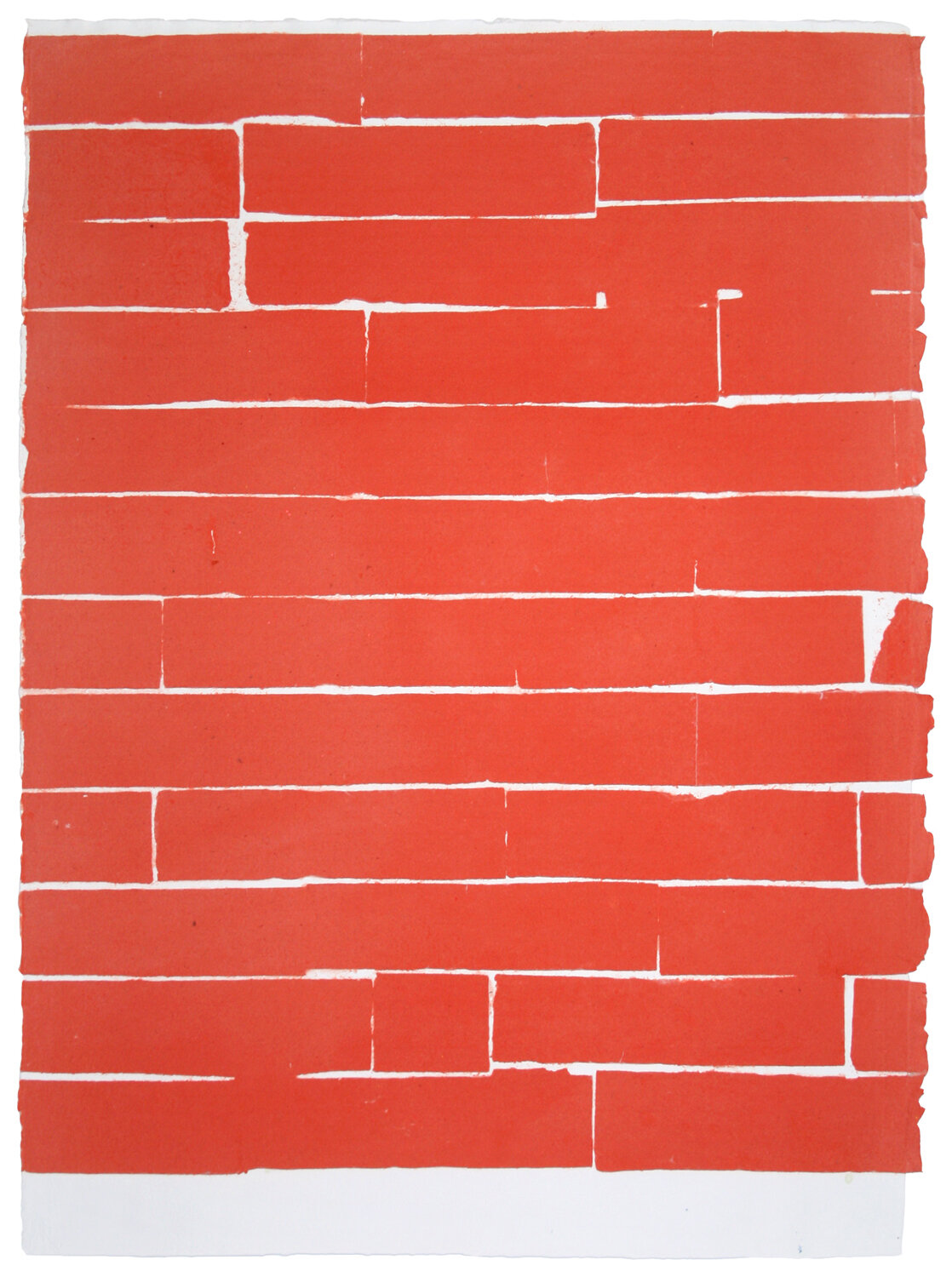  Kate Shepherd,  Untitled,  2005, Pigmented pulp on handmade paper, 29.5 x 22 inches. 