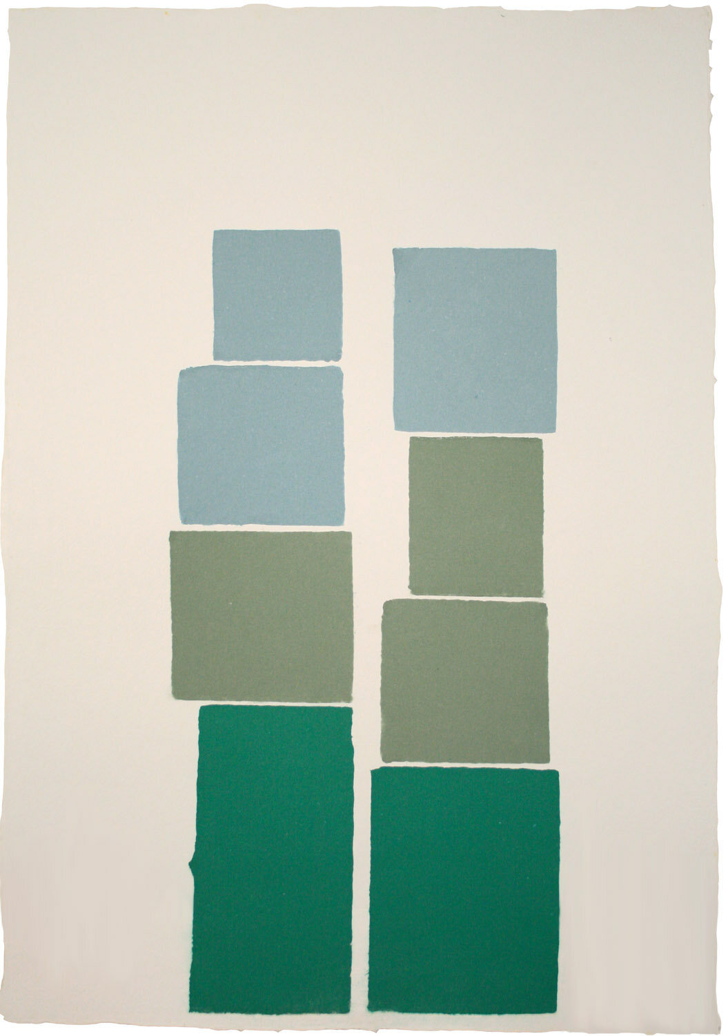  Kate Shepherd, Great Cousin Mary,   2011, Pigmented linen blowout on pigmented linen-cotton base sheet, 35.5 x 24.75 inches. 