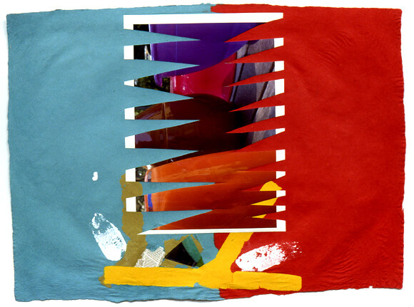  Jessica Stockholder,  Photo Cut Up , 2005, Pigmented abaca/cotton and archival inkjet print, 22 x 30 inches.  