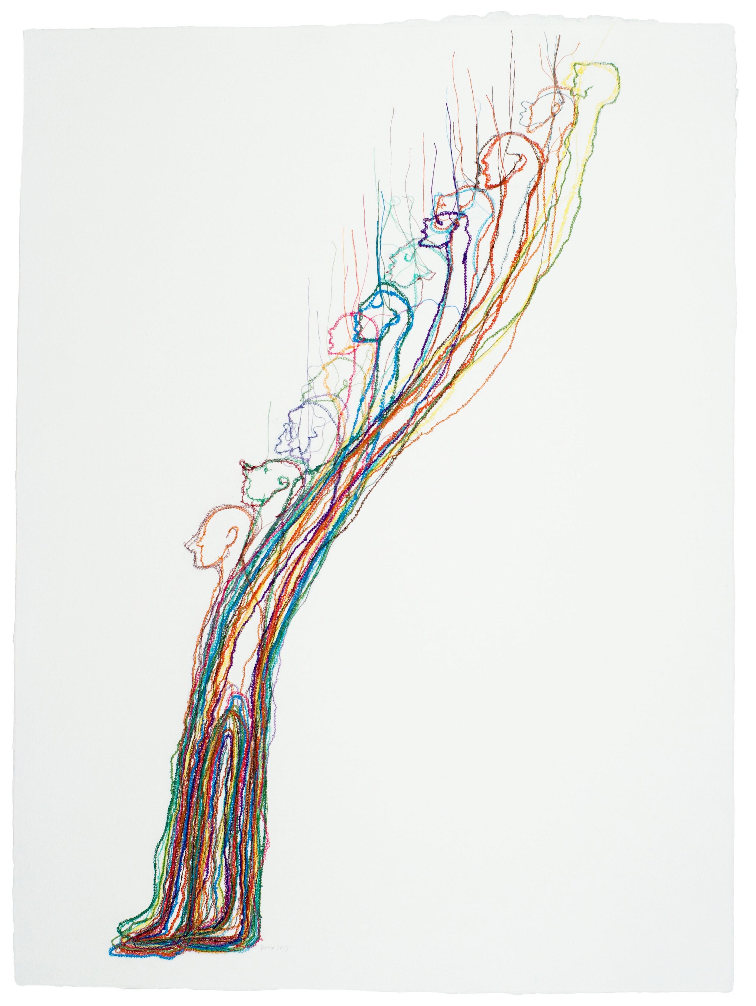  Do Ho Suh,  Myselves,  2013, Thread, cotton, methyl cellulose, 40.5 x 30.x .25 inches. 
